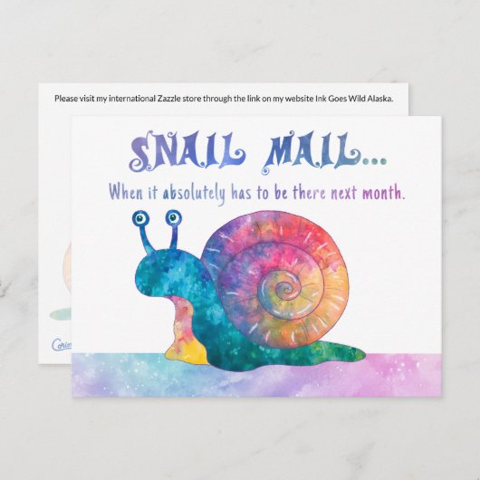 カタツムリ郵便 – はがき (正面/裏面)