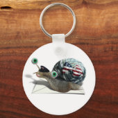 カタツムリ郵便 キーホルダー (正面)