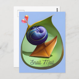 カタツムリ郵便、ポストクロッシング用はがき ポストカード