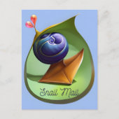 カタツムリ郵便、ポストクロッシング用はがき ポストカード (正面)