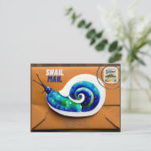 カタツムリ郵便、ポストクロッシング用はがき ポストカード (スタンド正面)