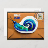 カタツムリ郵便、ポストクロッシング用はがき ポストカード (正面/裏面)