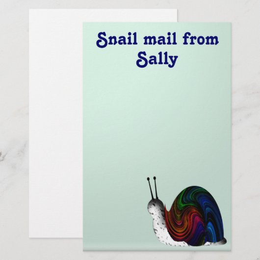 カタツムリ郵便 便箋 (正面/裏面)