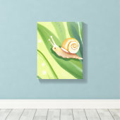 カタツムリ郵便 | 水彩自然 キャンバスプリント (インサイチュ (ウッドフロア))