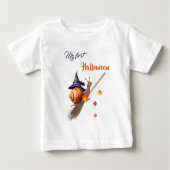 カタツムリ飛んでいるー ベビーTシャツ (正面)