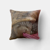 カタツムリ食べ物紙ピンク装飾用クッション クッション (裏面)