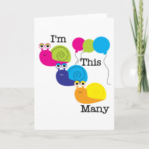 カタツムリ3本Tシャツとギフトが多い カード