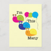 カタツムリ3本Tシャツとギフトが多い ポストカード (正面)