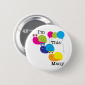 カタツムリ3本Tシャツとギフトが多い 缶バッジ (正面&裏面)