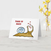 カタツムリ カード (黄色い花)