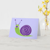 カタツムリ カード (黄色い花)