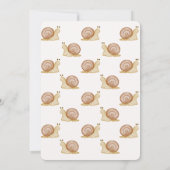 カタツムリ&キノコベビーシャワー招待状 招待状 (裏面)