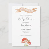 カタツムリ&キノコベビーシャワー招待状 招待状 (正面)