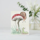 カタツムリ&キャタピラーポストカード ポストカード (スタンド正面)