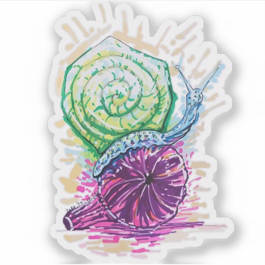 カタツムリ シール (正面)