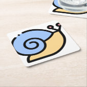 カタツムリ スクエアペーパーコースター (アングル)