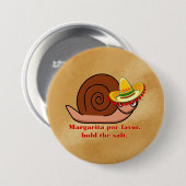 カタツムリ・マルガリータの好意は、塩を保持 缶バッジ (正面&裏面)