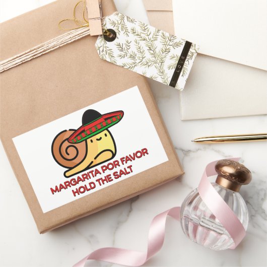 カタツムリ・マルガリータの好意は、塩を保持 長方形シール (ギフト)