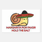 カタツムリ・マルガリータの好意は、塩を保持 長方形シール (正面)