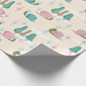 カタツムリ – ミッドセンチュリーレトロ- – 大規模 –  ラッピングペーパー (角)