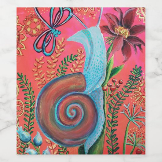 カタツムリ ワインラベル (シングルラベル)