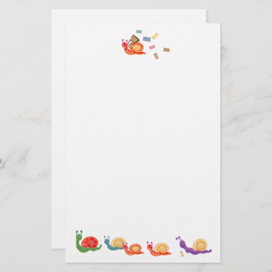 カタツムリ 便箋 (正面/裏面)