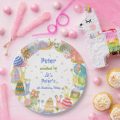 カタツムリ！水色カタツムリ ペーパープレート (パーティー)