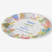 カタツムリ！水色カタツムリ ペーパープレート (アングル)