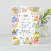 カタツムリ！水色カタツムリ 招待状 (スタンド正面)