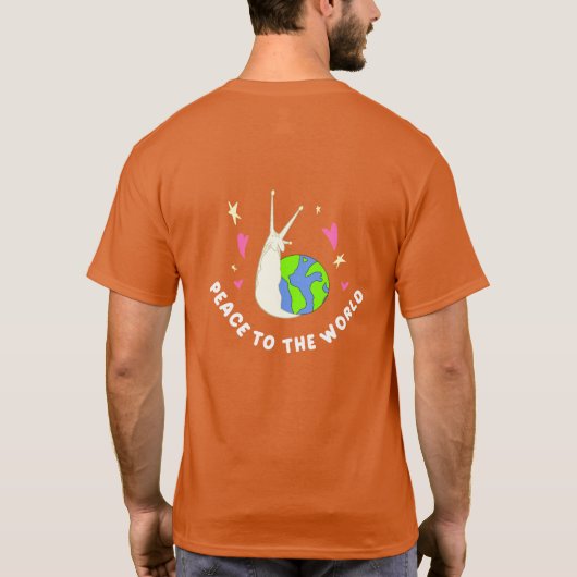 カタツムリ – Orange Tシャツ (裏面)