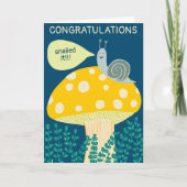 カタツムリIT魔法のキノコのカスタムおめでとう カード (正面)