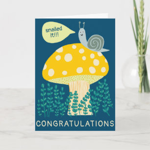 カタツムリIT魔法のキノコのカスタムおめでとう カード