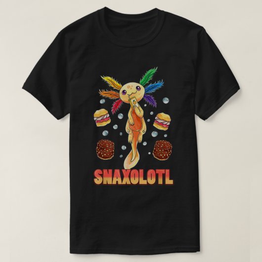 カタツムロトおもしろいルキュートAolotl食べ物ラブプレゼント Tシャツ (デザイン正面)