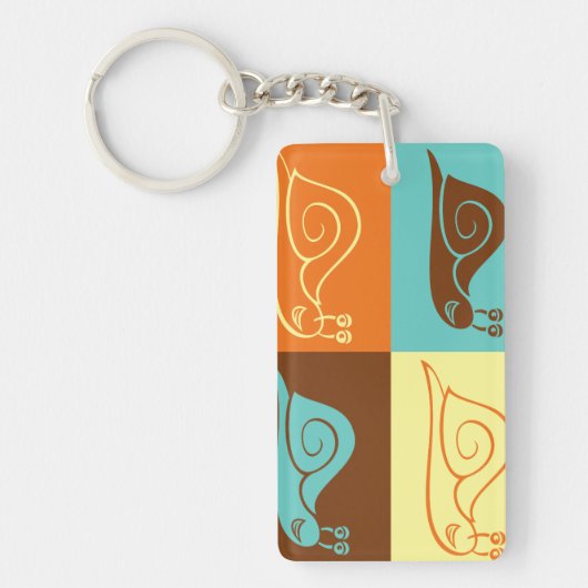 カタツムールアクリルキーチェーン キーホルダー (正面)