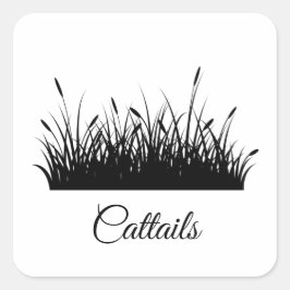 カタテイルブラックシルエット スクエアシール