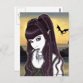 カタナゴシックドラゴン女神はがき ポストカード (正面/裏面)