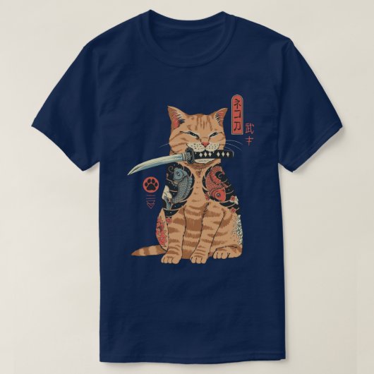 カタナホワイト Tシャツ (デザイン正面)