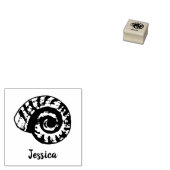 カタニルシェル名前をカスタムするウッドアート ラバースタンプ (押印)