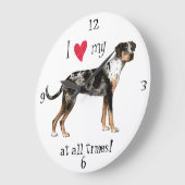 『カタフーラ·レオパード·ドッグ』 ラージ壁時計 (傾斜)