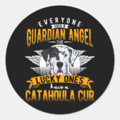 カタホラレオパドドグギフトアイディア ラウンドシール (正面)