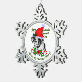 カタホラレオパドドッグクリスマス スノーフレークピューターオーナメント (右)