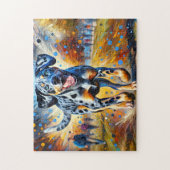 カタホラレオパドドッグポートレートアクリルアートプリント ジグソーパズル (縦)