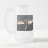 カタホラレオパードランニングドッグのサンセット フロストグラスビールジョッキ (左)