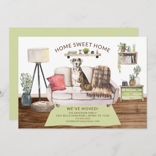 カタホラレオパード犬の移動発表 招待状 (正面/裏面)