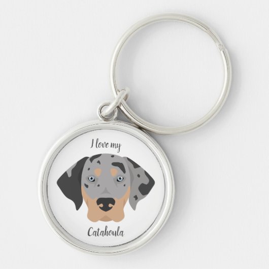 カタホラレオパード犬 キーホルダー (正面)