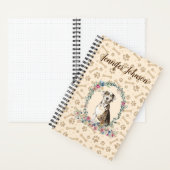 カタホーラレオパードドッグパウプリント&フローラカワイト ノートブック (内側)