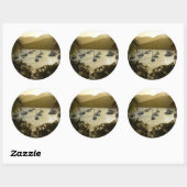 カタマランと帆船 ラウンドシール (シート)