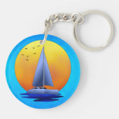 カタマランの航行 キーホルダー (裏面)