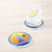 カタマランの航行 コースター (側面)