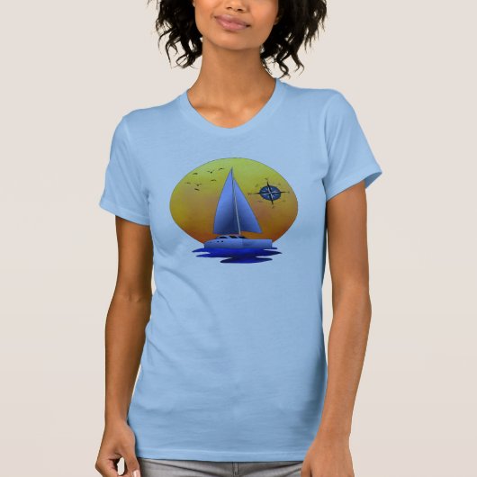 カタマランの航行 Tシャツ (正面)